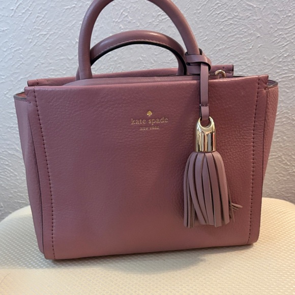 Kate Spade Mauve Satchel with Tassel